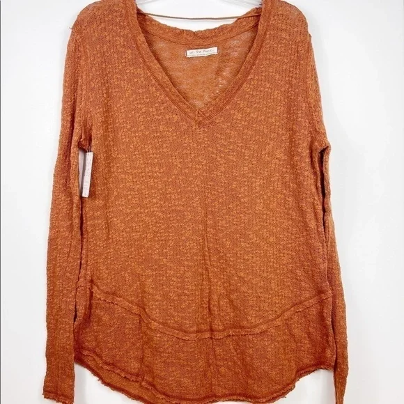 NWT WE THE FREE “Ocean Air Hacci Top” sz XS - Picture 2 of 9